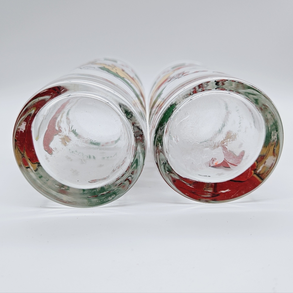 DISNEY | Christmas holiday Pooh Bear & Tigger candy cane sleigh set of 2 glasses - Picture 5 of 7